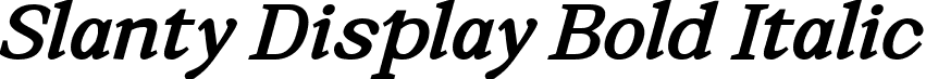 Slanty Display Bold Italic font - SlantyDisplay-BoldItalic.ttf