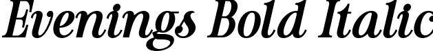 Evenings Bold Italic font - evenings-bold-italic.otf