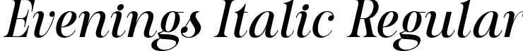 Evenings Italic Regular font - evenings-italic.otf