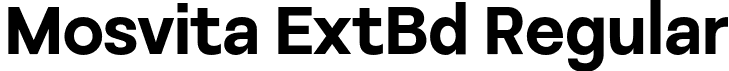 Mosvita ExtBd Regular font - Mosvita-ExtraBold.otf