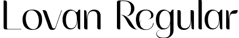 Lovan Regular font - Lovan.ttf