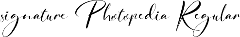 signature Photopedia Regular font - SignaturePhotopedia-9Y6l0.otf