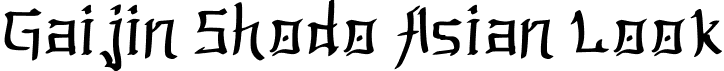 Gaijin Shodo Asian Look font - Gaijin Shodo.ttf