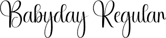 Babyday Regular font - Babyday.otf