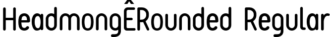 HeadmongÊRounded Regular font - Headmong-Rounded-Regular.otf