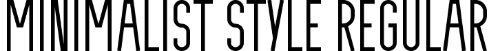 Minimalist Style Regular font - Minimalist Style.ttf