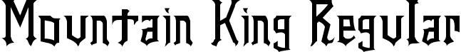 Mountain King Regular font - Mountain King.ttf