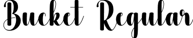 Bucket Regular font - Bucket.otf