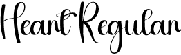 Heart Regular font - Heart.otf