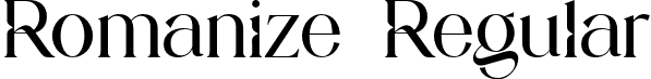 Romanize Regular font - romanize.otf