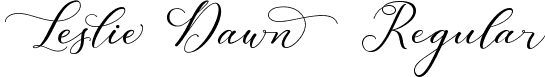 Leslie Dawn Regular font - LeslieDawn.ttf