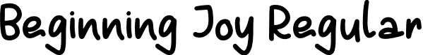 Beginning Joy Regular font - Beginning-Joy-Demo.otf