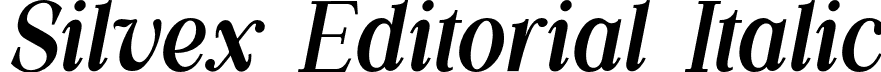 Silvex Editorial Italic font - SilvexEditorial-Italic.otf