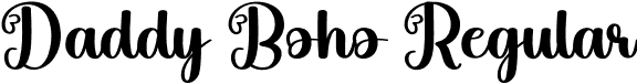 Daddy Boho Regular font - Daddy-Boho.otf