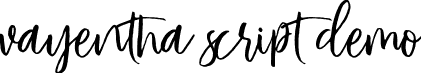 Vayentha Script Demo font - Vayentha Script.otf