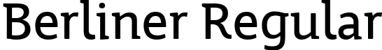 Berliner Regular font - Berliner.ttf