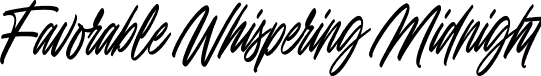 Favorable Whispering Midnight font - favorable-whispering-midnight.otf