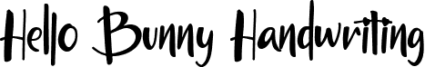 Hello Bunny Handwriting font - Hello Bunny .ttf