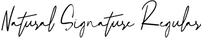 Natural Signature Regular font - NaturalSignature.otf