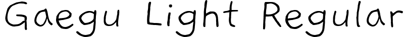 Gaegu Light Regular font - Gaegu-Light.ttf