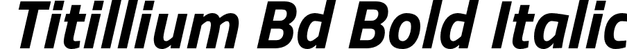 Titillium Bd Bold Italic font - Titillium-BoldItalic.otf