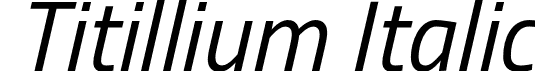 Titillium Italic font - Titillium-RegularItalic.otf