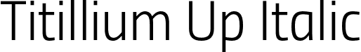 Titillium Up Italic font - Titillium-LightUpright.otf