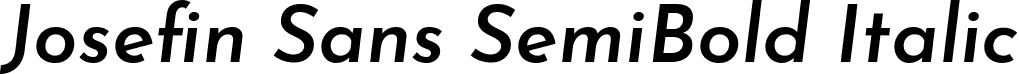 Josefin Sans SemiBold Italic font - JosefinSans-SemiBoldItalic.ttf