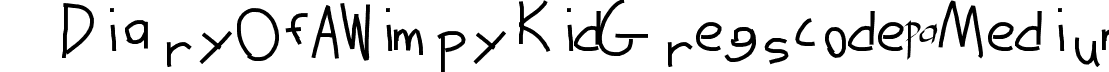 DiaryOfAWimpyKidGregscode Medium font - DiaryOfAWimpyKidGregscode.ttf