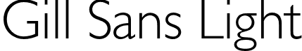 Gill Sans Light font - Gill Sans Light.otf