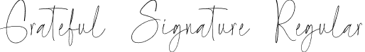 Grateful Signature Regular font - Grateful Signature.otf