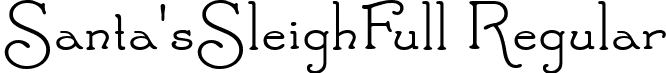 Santa'sSleighFull Regular font - SantasSleighFull.ttf