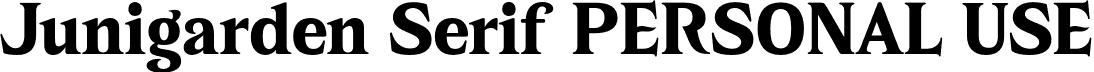 Junigarden Serif PERSONAL USE font - junigardenserif-personal-use-only.otf