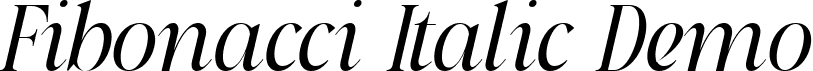 Fibonacci Italic Demo font - Fibonacci-Italic-Demo.ttf