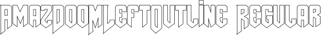 AmazDooMLeftOutline Regular font - AmazDooMLeftOutline.ttf