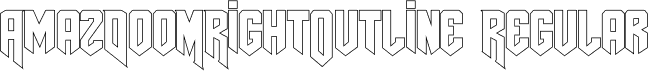 AmazDooMRightOutline Regular font - AmazDooMRightOutline.ttf