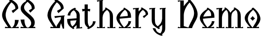 CS Gathery Demo font - CSGathery-Regular_demo.otf