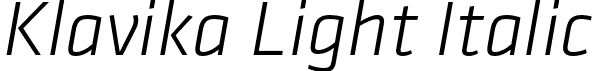 Klavika Light Italic font - klavika-light-italic.otf