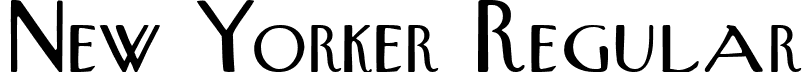 New Yorker Regular font - NY Irvin.ttf