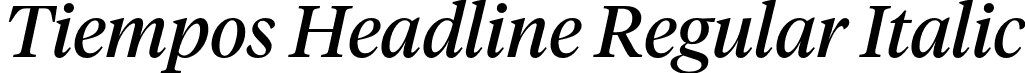 Tiempos Headline Regular Italic font - TiemposHeadline-RegularItalic.otf