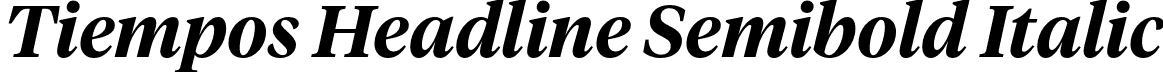 Tiempos Headline Semibold Italic font - TiemposHeadline-SemiboldItalic.otf