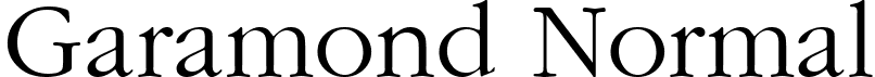 Garamond Normal font - GARAM.ttf