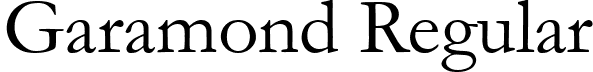 Garamond Regular font - GARA.TTF