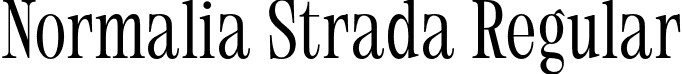 Normalia Strada Regular font - normaliastrada-regular.otf