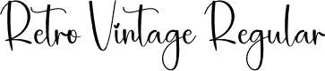 Retro Vintage Regular font - Retro Vintage.otf