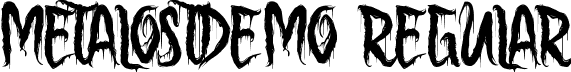 MetalostDemo Regular font - MetalostDemoRegular.ttf