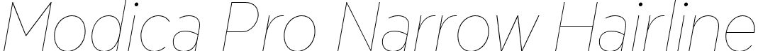 Modica Pro Narrow Hairline font - ModicaPro-Narrow-HairlineItalic.otf