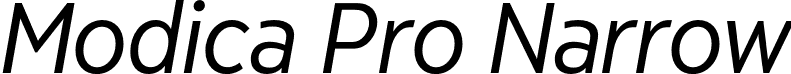 Modica Pro Narrow font - ModicaPro-Narrow-RegularItalic.otf