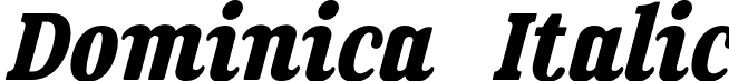 Dominica Italic font - Dominica.otf