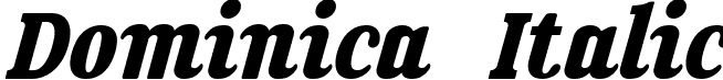 Dominica Italic font - Dominica.ttf